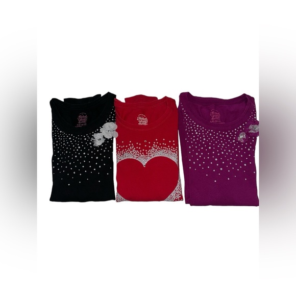 Faded Glory bundle of 3-pcs Girls long sleeves top size Large (10-12) - Picture 1 of 10